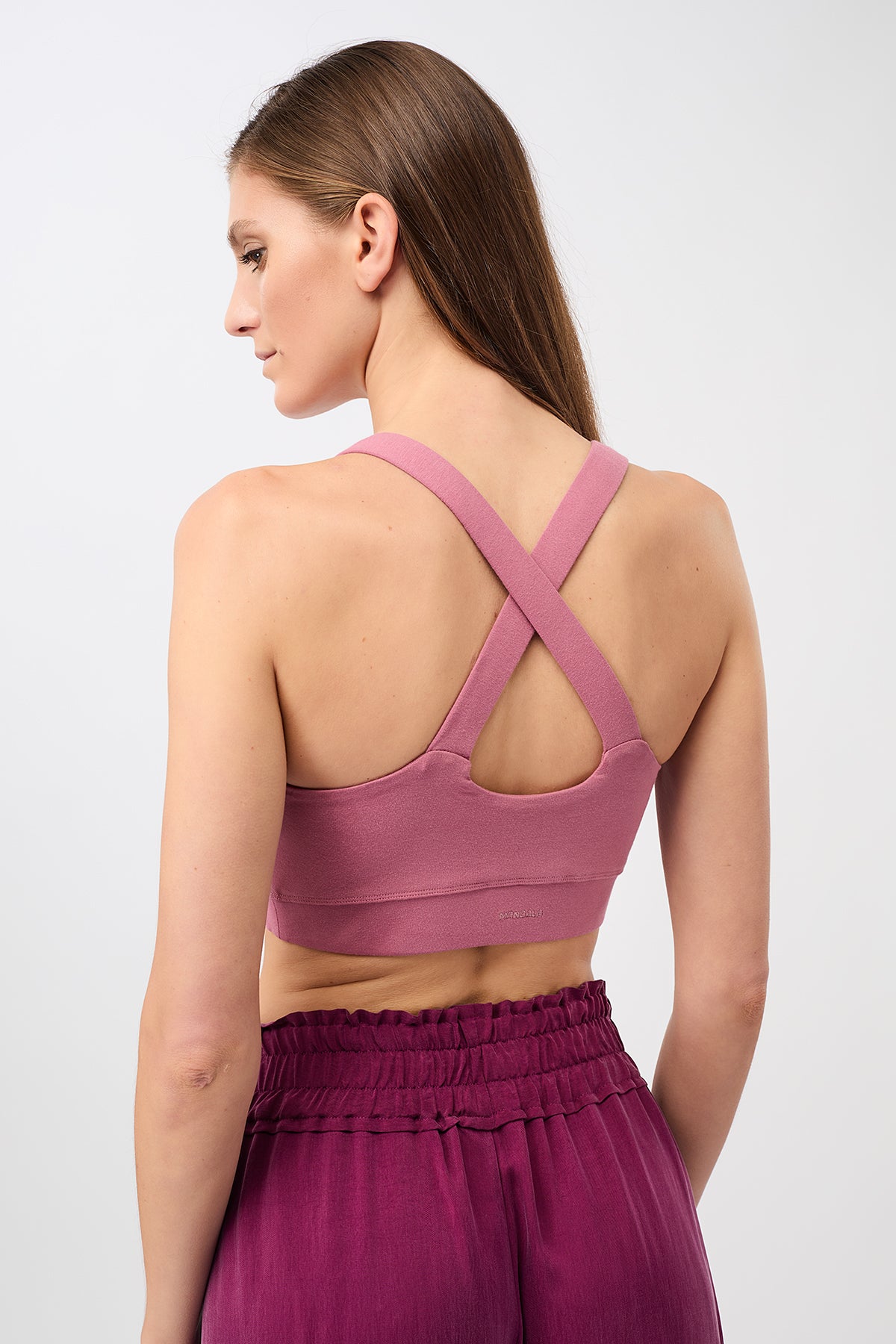 Mandala Yoga Bra Rose Rückseite - Extra Support Bra