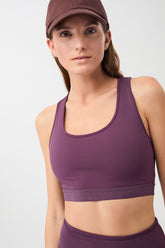 Mandala Sport Bra Lila Front - Sports Bra