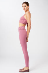 Mandala Sport Pant Rosa Outfit Seite - Barre Tight