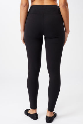 Mandala Sport Pant Schwarz Rückseite - Barre Tight