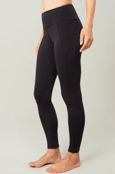 Mandala Trainings Legging Schwarz Front - Limitless Legging