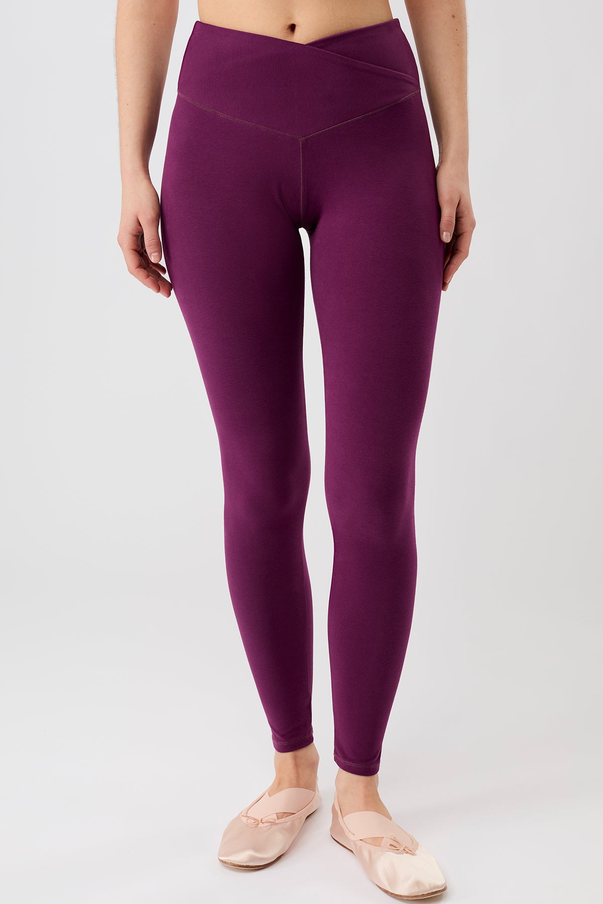 Mandala Fitness Pant Lila Front - Wrap Legging