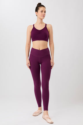 Mandala Fitness Pant Lila Outfit Front - Wrap Legging