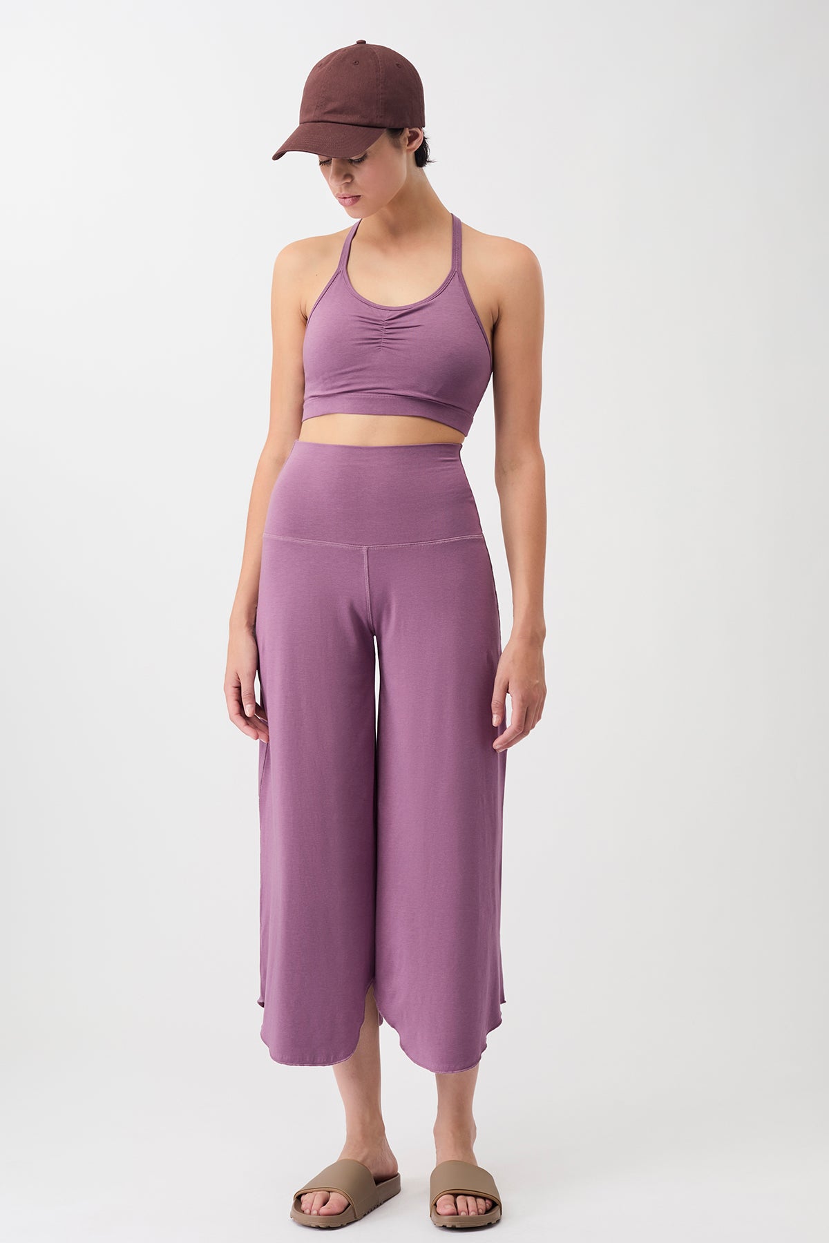 Mandala Sport Pant Lila  Outfit Front - Tulip Pants