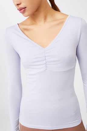 Mandala Fitness Shirt Lila Detail Front - Top Celine