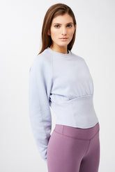 Mandala Fitness Shirt Lila Front - Cropped Sweater