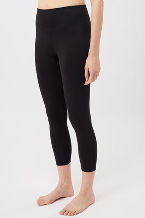 Mandala Fitness Pant Schwarz Seite - Cropped Yoga Pant