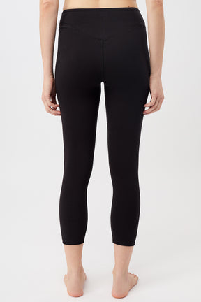 Mandala Fitness Pant Schwarz Rückseite - Cropped Yoga Pant