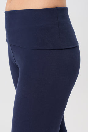 Mandala Fitness Pant Blau Detail Seite - Classic Rolldown