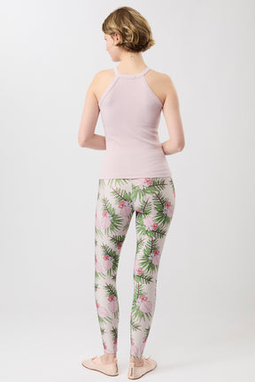 Mandala Fitness Top Rose Outfit Rückseite - Ribbed Halterneck