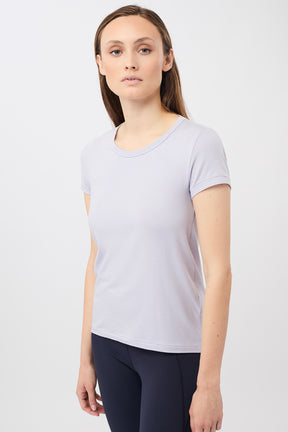 Mandala Sport Shirt Lila Front - Roundneck