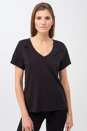 Mandala Trainings Shirt Schwarz Front - The New V-Neck