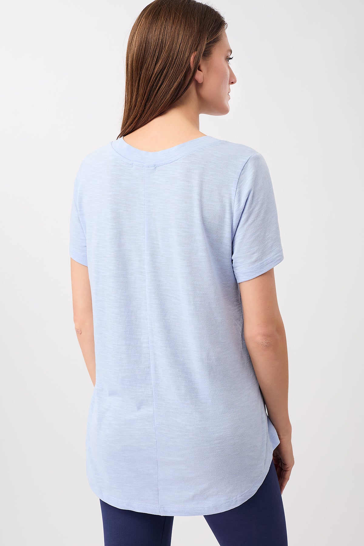 Mandala Trainings Shirt Blau Rückseite - The New V-Neck